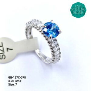 Blue Gem 925 Ladies Ring