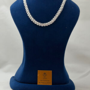 Double Lotus Chain in Pure Silver