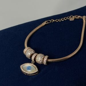 Rosegold Plated Evileye Bracelet 925 Silver