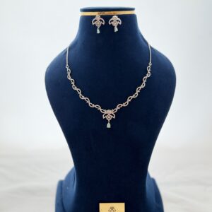 925 Sterling Silver Floral Necklace Set