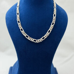 Men Figaro Chain Pure Silver