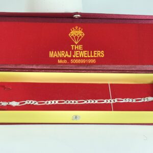 Figaro men’s bracelet in pure 925 silver