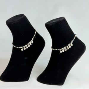 Shahi Black Stone Anklets