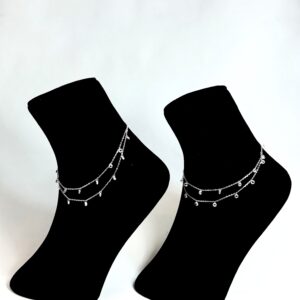 Swarovski Shine Silver Anklets