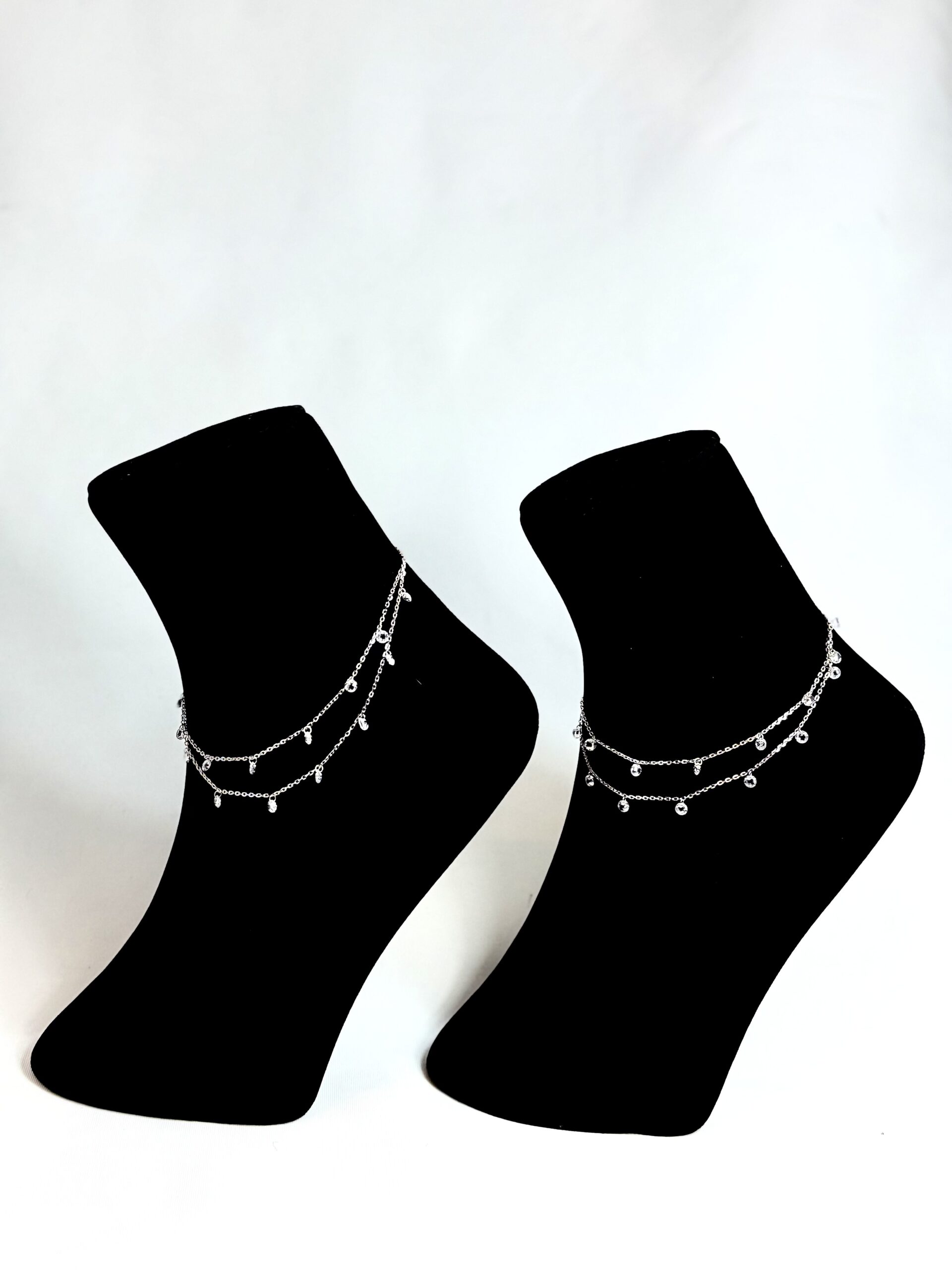 Swarovski Shine Silver Anklets