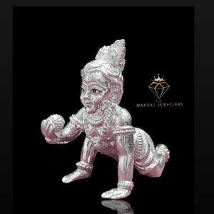 Little Laddu Gopal Pure Silver Idol
