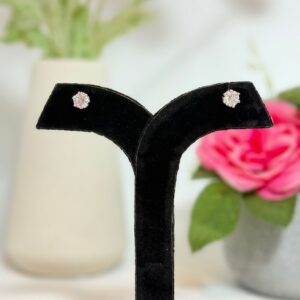 Diamond Glow 925 Silver Stud Earrings
