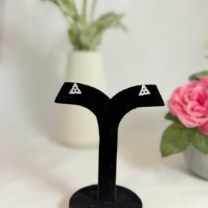 Elite Triangle Glow 925 Silver Earrings
