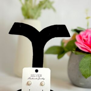 925 Sterling Silver Pearl Stud Earrings