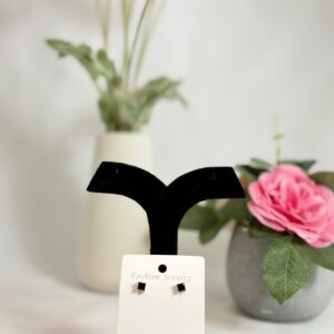 Black Royale Sterling Silver Stud Earrings